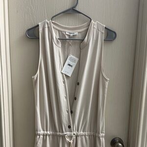 Splendid Cream Sleeveless Jumpsuit